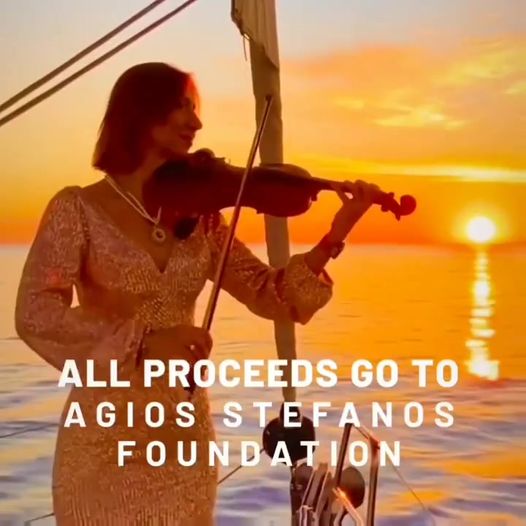 Μελωδική βραδιά με καρδιά ❤️ Στο μπλέ που σε τυλίγει @Charris Lappas Cyprus Violin Victoria Zaz … #Agios Stefanos Foun…